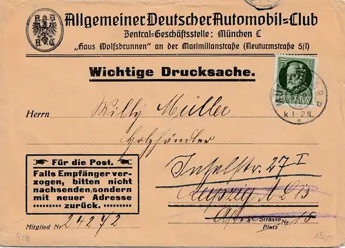 ADAC Müchen, wichtige Drucksache 1915