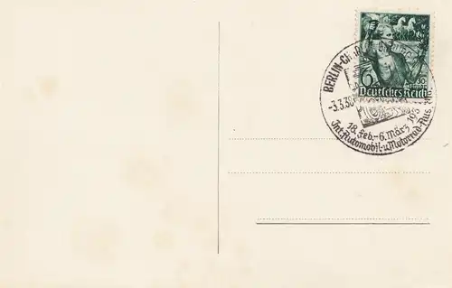 Spécial AK de l'Internat. Exposition automobile Berlin 1938 avec des pylônes radio