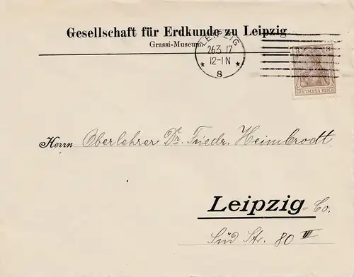 Mines: Société de géographie à Leipzig, 1917, Musée des graffi