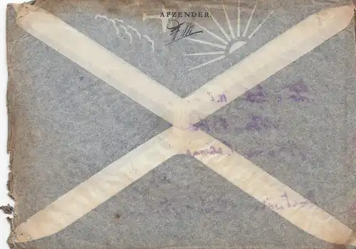 Cover from Netherlands Rotterdam to Amsterdam Marine Kazerne 1952, burned