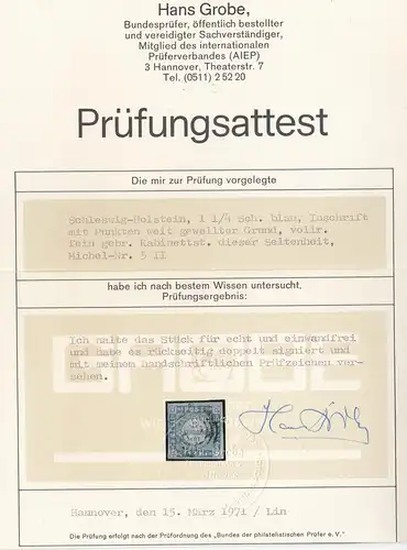 Schleswig-Holstein: numéro 5II, cacheté