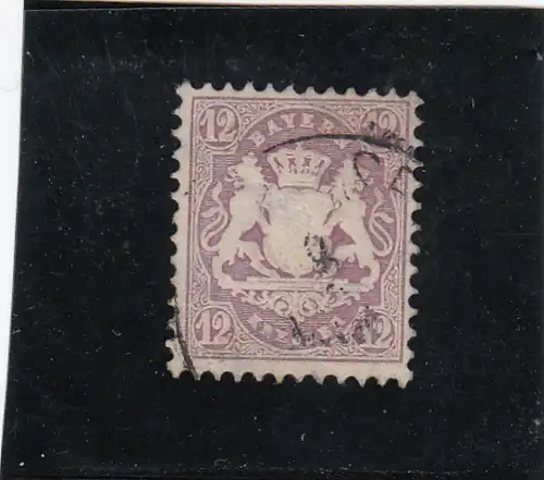 Bayern: MiNr. 26 X  BPP Attest, Marke ist gestempelt