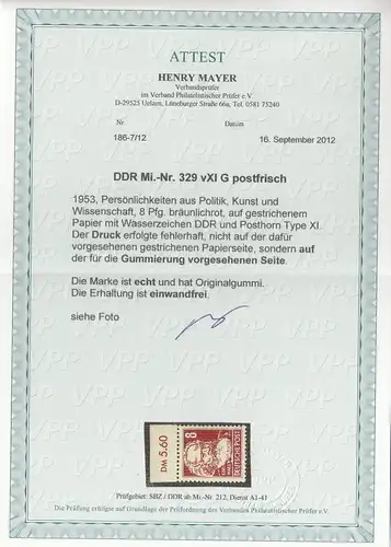 DDR: MiNr. 329vXI G, **