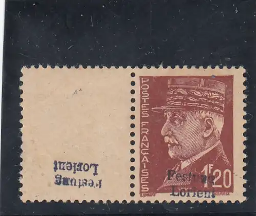 France: Lorient Mi Nr. 9L, ** Attest Krichke