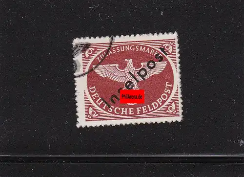 Feldpost/Inselpost: Vucovar Aufdruck, MiNr. 6, gestempelt
