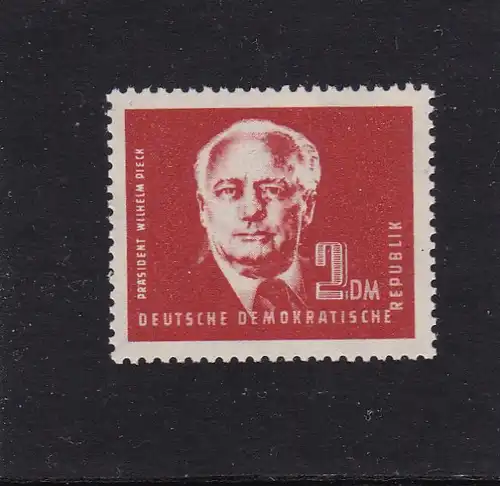 DDR: MiNr. 254 C, postfrisch, Dunkelrot, Pieck I, 1952