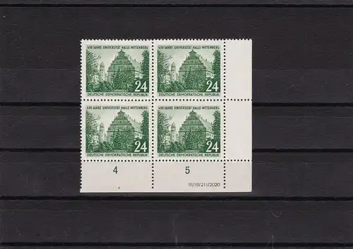 DDR: MiNr. 318 II, postfrisch, Eckrand mit Kontrolldruck !!!!