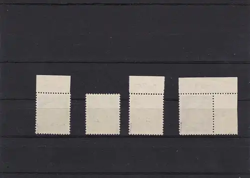 DDR: MiNr. D18, 19, 21, 22II XII, postfrisch