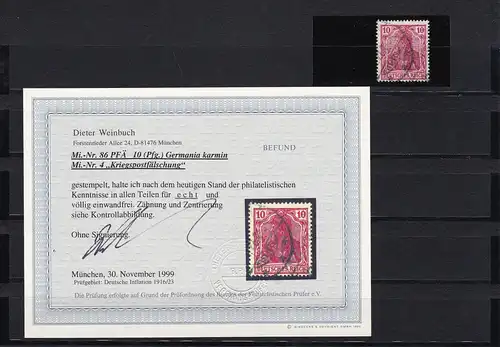 Propagandafälschung: MiNr. 4 und 5, gestempelt, BPP Befund