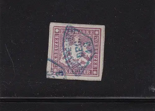 Wurtemberg: numéro 42 b, numéro 6, BPP Attest, cacheté