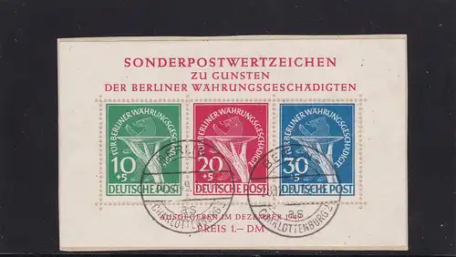 Berlin: bloc n° 1, cacheté avec BPP Foto Attest