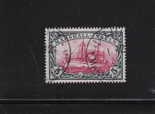 Marshall Inseln: 1901, MiNr. 25 - 5 Mark, gestempelt, BPP Fotoattest