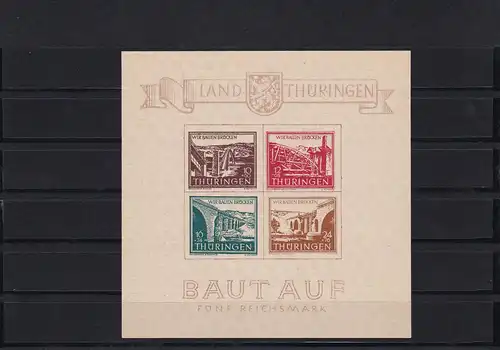 SBZ Thuringe: bloc n° 4y I/III, post-freich, BPP Photo Attest