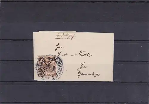 China: MiNr. V 1 IIc auf Drucksache Brief von Tsintau