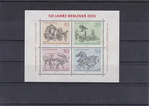 Berlin: MiNr. Block 2, Nr. 340 DD, Doppeldruck der Inschrift der 30er, **