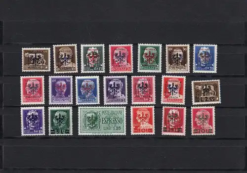 Besetzung II. Weltkrieg: Laibach: MiNr. 1-20, **, BPP Signatur