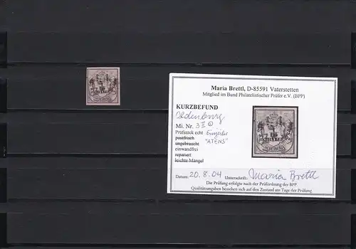 Oldenburg: MiN° 3 II, cacheté, BPP résultat