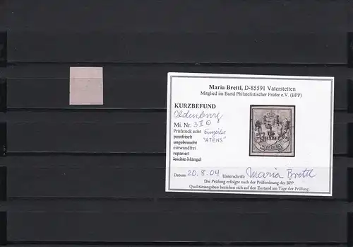 Oldenburg: MiN° 3 II, cacheté, BPP résultat