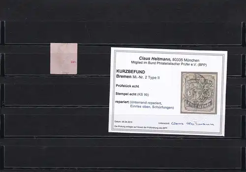 Bremen, Min. 2, Type II, cacheté, BPP