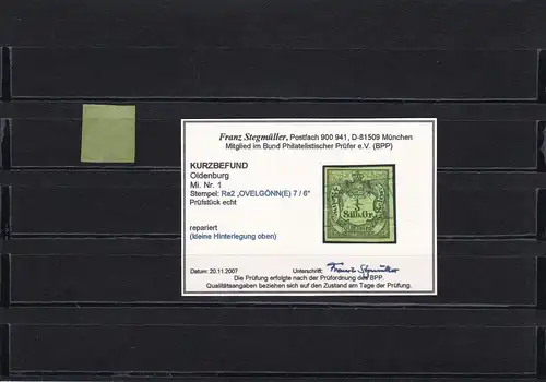 Oldenburg: MiNuméro 1, cacheté, BPP résultat