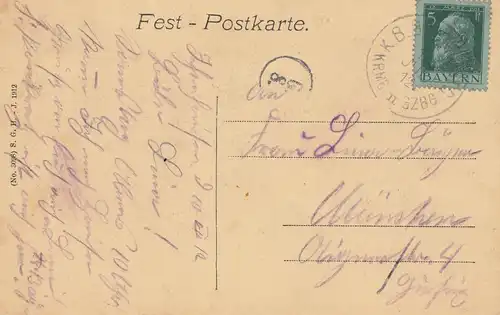 Ansichtskarten Ichenhausen Feuerwehr Jubiläum 1912