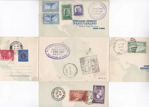 Exposition de Tourisme 1937 Paris - Par Avion Natal - New York, Victora HGK ...