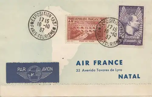 Exposition de Tourisme 1937 Paris - Par Avion Natal - New York, Victora HGK ...