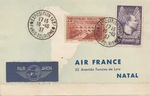 Exposition de Tourisme 1937 Paris - Par aviation Natal - New York, Victora HKK ...