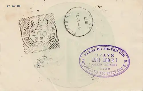 Exposition de Tourisme 1937 Paris - Par aviation Natal - New York, Victora HKK ...