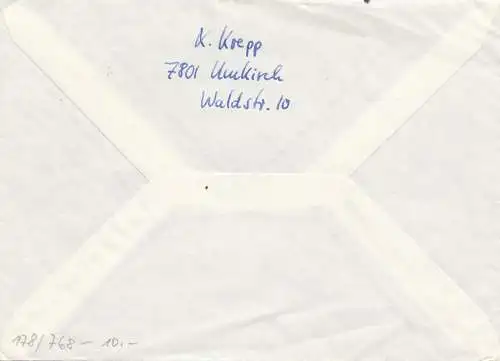 Achum Erste Hubschrauber WM 1971 nach Fürfeld. R-Brief-R-Zettel