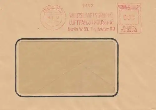 Brief Wirtschaftsgruppe Luftfahrtindustrie Berlin 1943