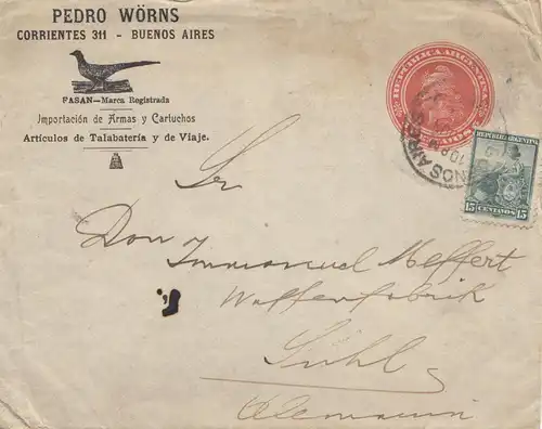 Pedro Wörns - Buenos Aires nach Suhl - Waffenfabrik -Mauser - Gewehr, Patronen