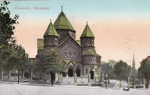 Carte de la vision de Chemnitz Synagogue 1914
