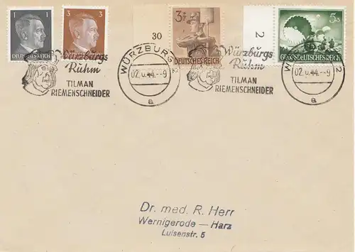 Würzburg: 1944: Tilman Riemenschneider Werbestempel
