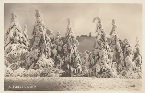Carte de vue Feldberg/Taunus: phare - Königstein 1936