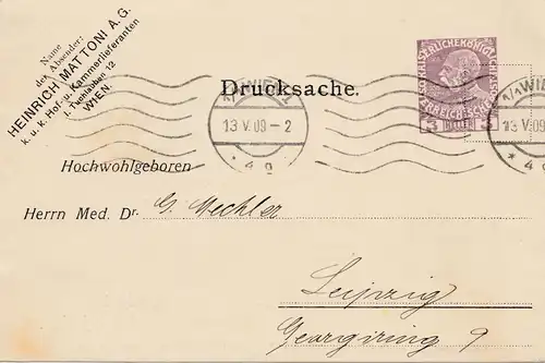 Affaire de pression Autriche 1909-Ganzkasse-Gruber Source -Eau de fer, croissance Enfants
