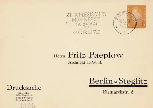 Schlesisches Musikfest Görlitz vers Berlin - Imprimerschichtsicht
