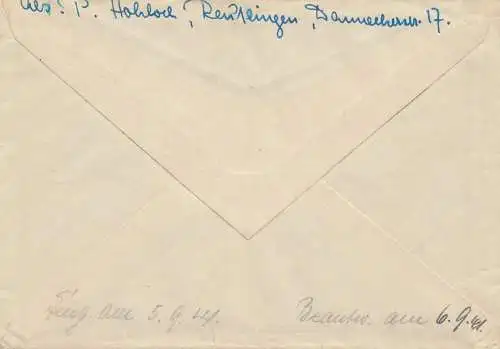 Reutlingen-Feldpost-Friedrich List 1941 nach Prag