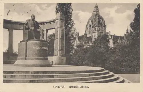 Carte de Hannover - Bennigsen Monument - Fête des chanteurs 1924