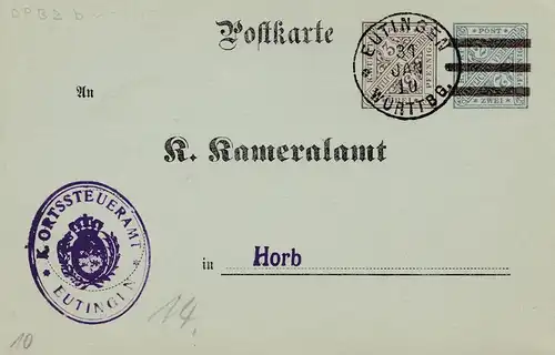 Eutingen selon Horb 1910: détection de la production d'eau-de-vie