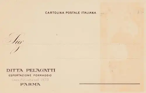 Italie: Carte de visite du Parme du Chat au fromage: Fromaggio Parmigiano