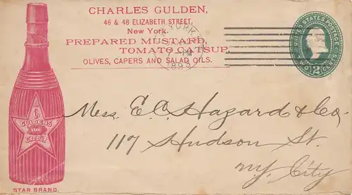USA: Charles Gulden: Ney York: Mustard/Senf, Tomato Catsup 1893 - Olives, Capers