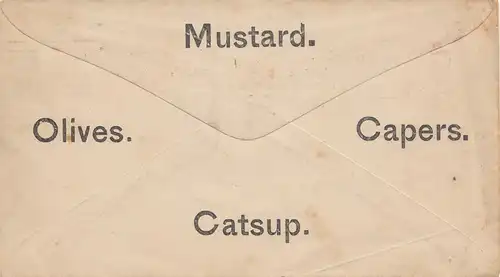 USA: Charles Gulden: Ney York: Mustard/Senf, Tomato Catsup 1893 - Olives, Capers