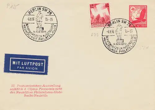 Olympia 1936: Berlin: Postwertzeichen anlässlich Olympischer Spiele