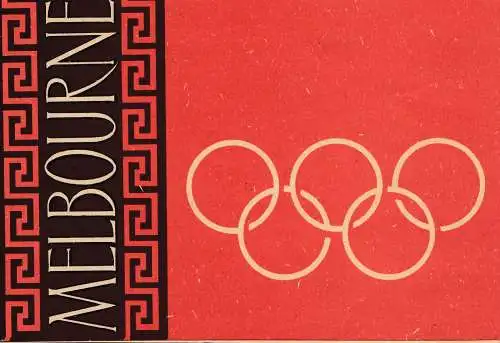 Olympiade Melbourne 1956 - Gedenkheft