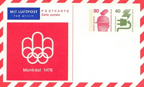 Olympische Spiele Montreal 1976: Philatelie Ausstellung  Ganzsache