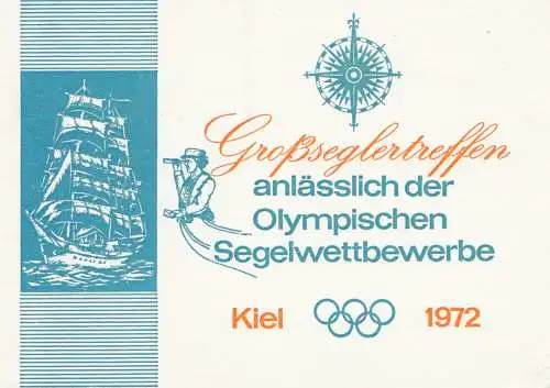 Olympische Spiele Kiel 1972: Großseglertreffen - boot 1973-Ganzsache