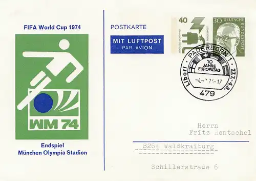 FIFA World Cup 1974 Endspiel Olympia Stadion München - Padorborn