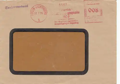 Office de rénovation Olympiade 1936 Berlin-Lichtenberg Maire