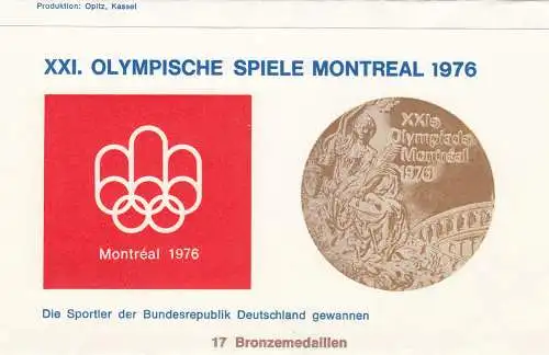 Jeux olympiques de Montréal - Entier 1976